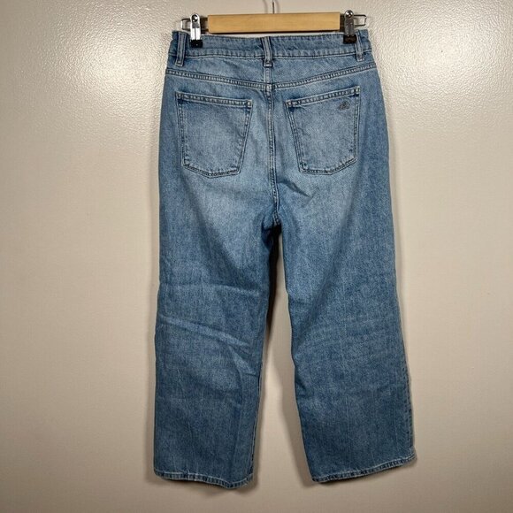 DL1961 Hepburn High Rise Wide Leg Jeans Size 26 Humboldt Light Wash Blue Ankle - Picture 2 of 9